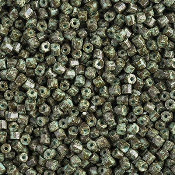 50 Grams of 10/0 Two-Cut Opaque Turquoise Travertine Seed Beads