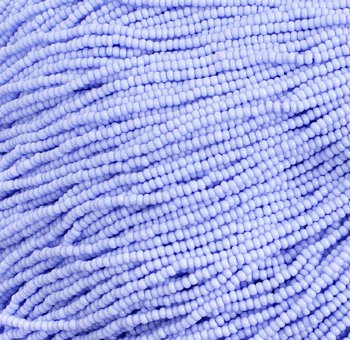 1 Hank of 11/0 Solgel Opaque Dyed Chalk Light Violet Seed Beads