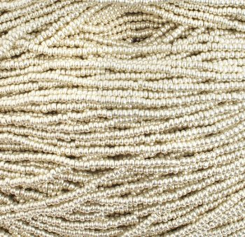 1 Hank of 11/0 Bright Metallic Light Silver Seed Beads