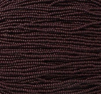 1 Hank of 11/0 Opaque Dark Brown Seed Beads