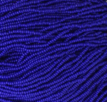 1 Hank of 11/0 Opaque Dark Royal Blue Seed Beads