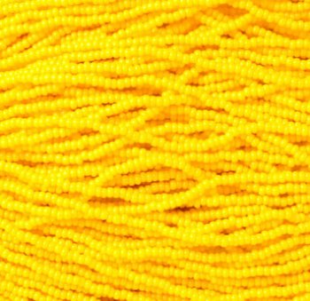 1 Hank of 11/0 Opaque Golden Yellow Seed Beads