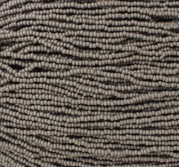 1 Hank of 11/0 Opaque Grey Seed Beads