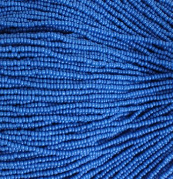 1 Hank of 11/0 Opaque Medium Blue Seed Beads