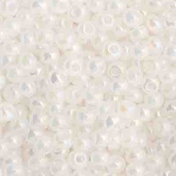 50 Grams of 11/0 Opaque White AB Seed Beads