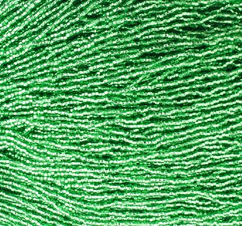 1 Hank of 11/0 Silver Lined Light Green Seed Beads