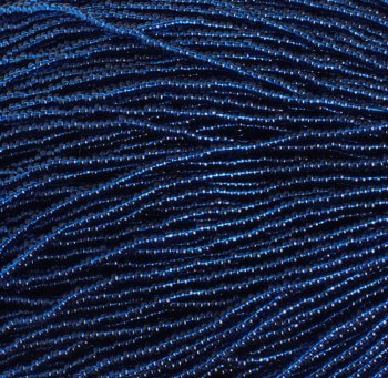 1 Hank of 11/0 Transparent Montana Blue Seed Beads