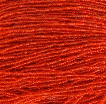 1 Hank of 11/0 Transparent Orange Seed Beads