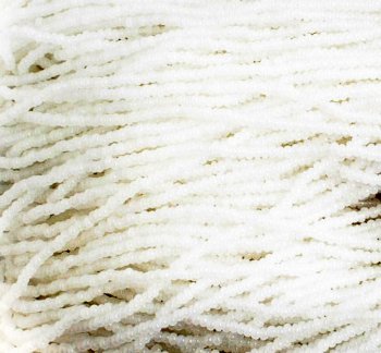 1 Hank of 11/0 White Opal Alabaster Seed Beads