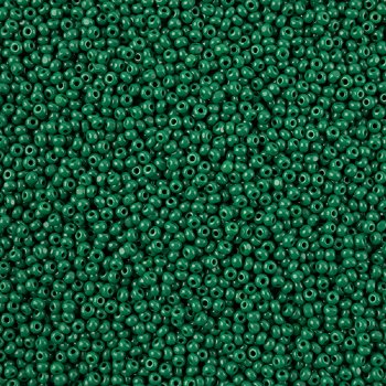 10 Grams 11/0 Charlotte Seed Beads - Opaque Medium Dark Emerald Green