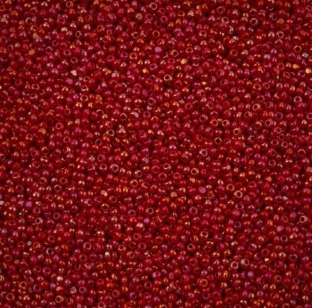 10 Grams 11/0 Charlotte Seed Beads - Opaque Red AB