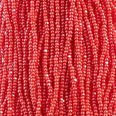 10 Grams 11/0 Charlotte Seed Beads - Opaque Light Red Lustre