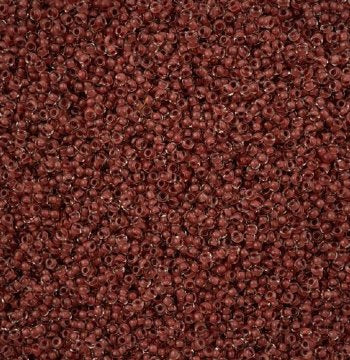 23 Grams of 11/0 Brown Terra Intensive Lined Crystal Seed Beads