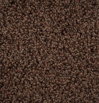 23 Grams of 11/0 Dark Brown Terra Intensive Lined Crystal Seed Beads
