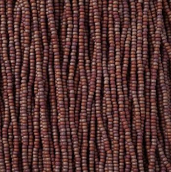 1 Hank of 11/0 Opaque Matt Purple Rainbow Seed Beads