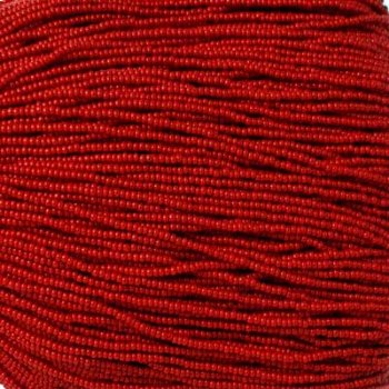 1 Hank of 11/0 Opaque Medium Dark Red Seed Beads