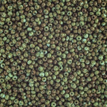 50 Grams of 11/0 Opaque Turquoise Travertine Seed Beads