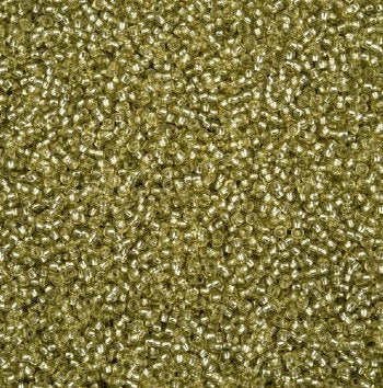 50 Grams of 11/0 Silverlined Solgel Avacado Seed Beads