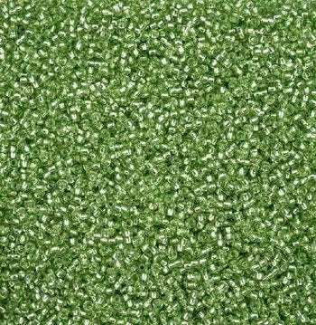 50 Grams of 11/0 Silverlined Solgel Dark Green Seed Beads