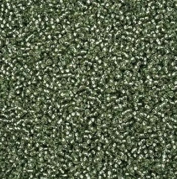 50 Grams of 11/0 Silverlined Solgel Eucalyptus Seed Beads