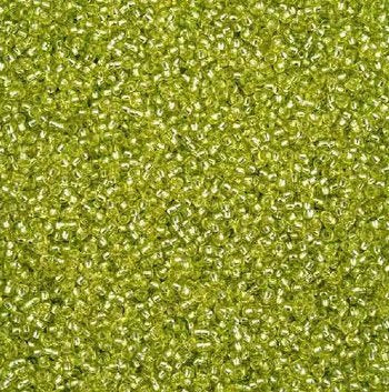 50 Grams of 11/0 Silverlined Solgel Light Green Seed Beads