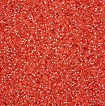 50 Grams of 11/0 Silverlined Solgel Pink Seed Beads