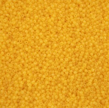 50 Grams of 11/0 Yellow Solgel Alabaster Seed Beads