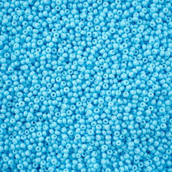 1 Hank of 11/0 Solgel Opaque Dyed Chalk Aqua Seed Beads