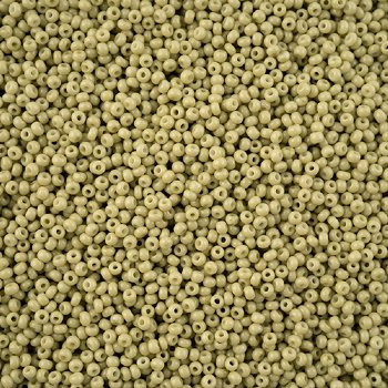 1 Hank of 11/0 Solgel Opaque Dyed Chalk Avocado Seed Beads