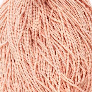 1 Hank of 11/0 Solgel Opaque Dyed Chalk Light Orange Seed Beads