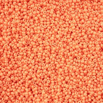 1 Hank of 11/0 Solgel Opaque Dyed Chalk Orange Seed Beads
