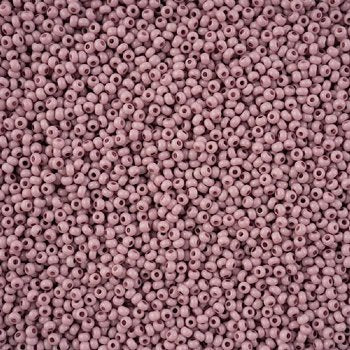 1 Hank of 11/0 Solgel Opaque Dyed Chalk Plum Seed Beads