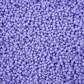 1 Hank of 11/0 Solgel Opaque Dyed Chalk Purple Seed Beads