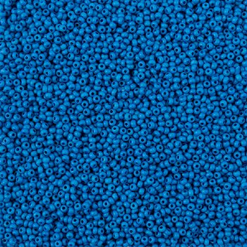 22 Grams of 11/0 Matte Opaque Blue Terra Intensive Seed Beads