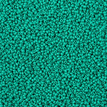 22 Grams of 11/0 Matte Opaque Dark Green Terra Intensive Seed Beads