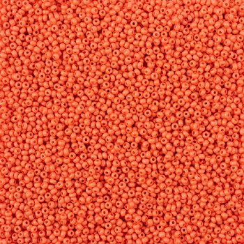 22 Grams of 11/0 Matte Opaque Orange Terra Intensive Seed Beads