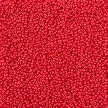 22 Grams of 11/0 Matte Opaque Red Terra Intensive Seed Beads