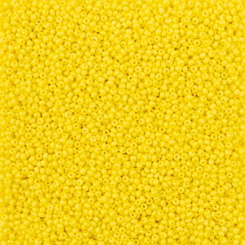 22 Grams of 11/0 Matte Opaque Yellow Terra Intensive Seed Beads