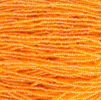 1 Hank of 11/0 Transparent Light Orange AB Seed Beads