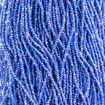 10 Grams 13/0 Charlotte Seed Beads - Opaque Medium Blue AB