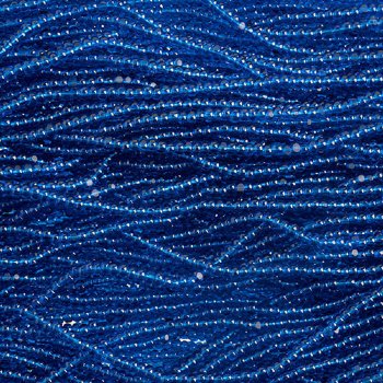 10 Grams 13/0 Charlotte Seed Beads - Transparent Dark Capri Blue