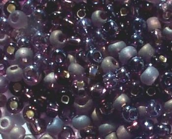 20 Gram Vial of 2/0 Amethyst Multi Mix Seed Beads