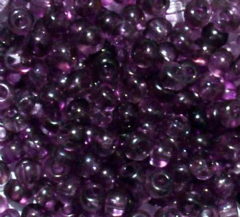 20 Gram Vial of 2/0 Transparent Crystal, Purple, & Grey Seed Beads