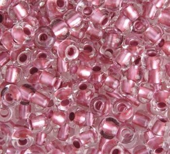 20 Gram Vial of 2/0 Metallic Pink Lined Crystal Seed Beads