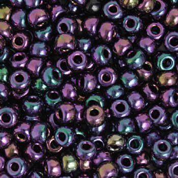 20 Gram Vial of 2/0 Opaque Purple AB Seed Beads