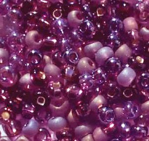 20 Gram Vial of 2/0 Pink Multi Mix Seed Beads