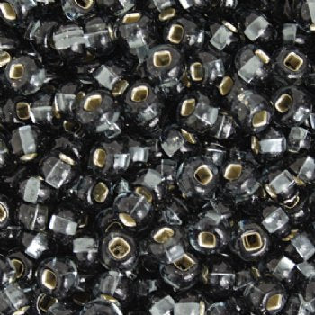 20 Gram Vial of 2/0 Silver Lined Grey Seed Beads