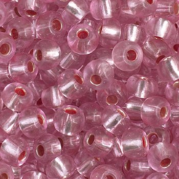 20 Gram Vial of 2/0 Silver Lined Light Pink Seed Beads