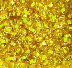 20 Gram Vial of 2/0 Silver Lined Yellow Seed Beads