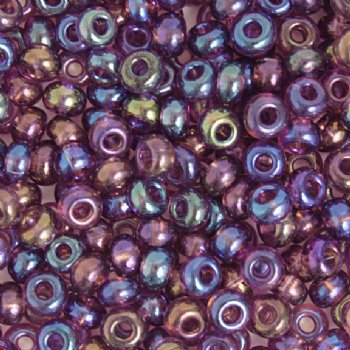 20 Gram Vial of 2/0 Transparent Amethyst AB Seed Beads